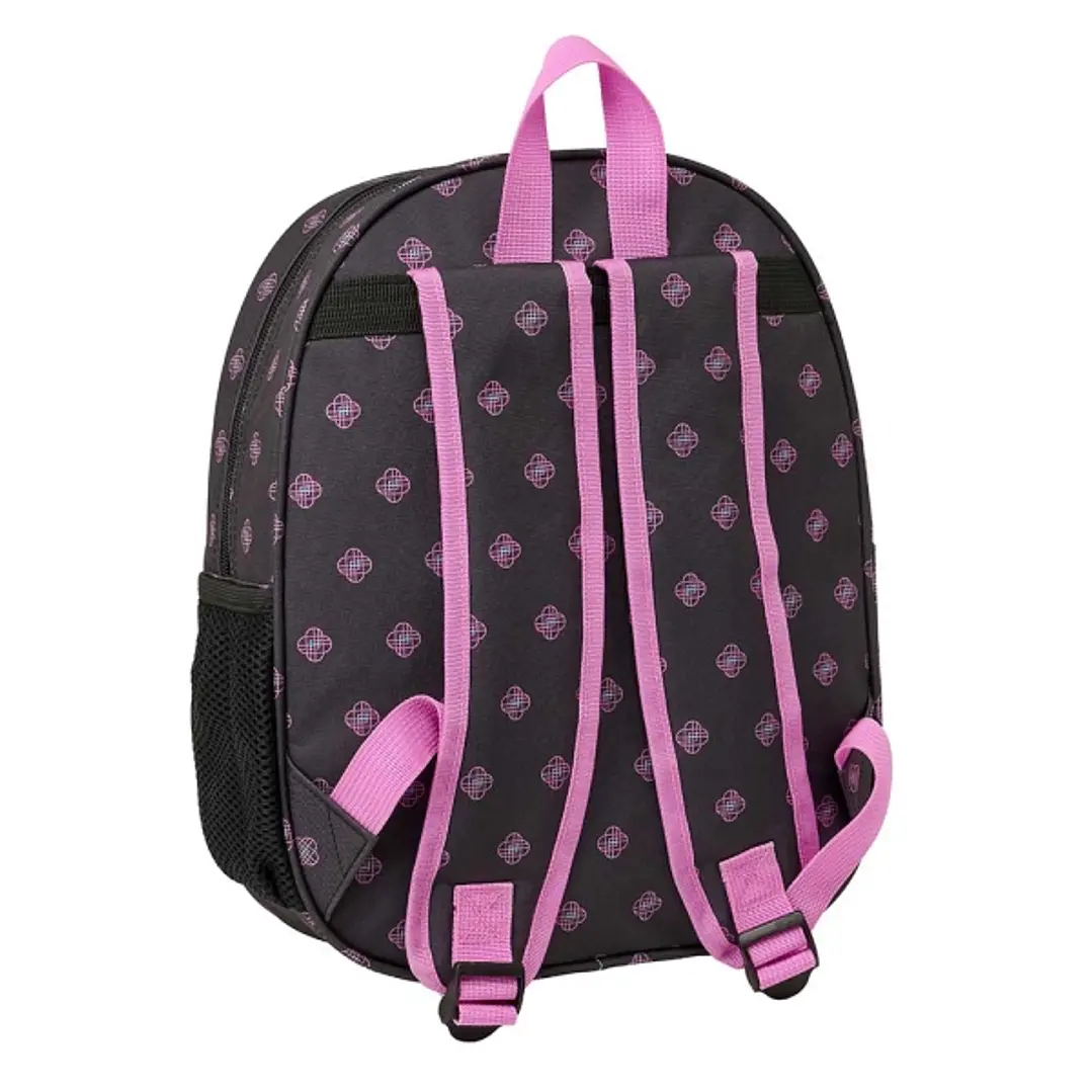 Safta K-Pop Demon Hunters Mochila 3D - Portabotellas - Hombreras Acolchadas - Asa de Mano Superior - 27x33x10cm - Color Negro 1
