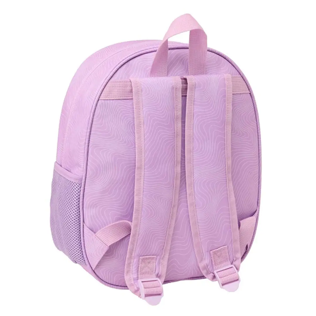 Safta K-Pop Demon Hunters Iconic Mochila 3D - Portabotellas - Hombreras Acolchadas - Asa de Mano Superior - 27x33x10cm - Color Lavanda 1