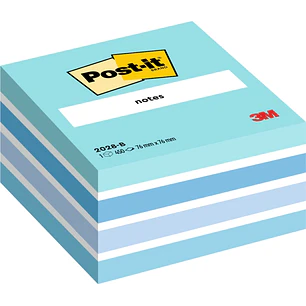 Post-It Cubo de 450 Notas Adhesivas Reposicionables - Forma Cuadrada - 76x76mm - Colores Surtidos