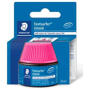 Staedtler Bote de Tinta para Recarga Marcador Textsurfer 364 - Capacidad 30ml - Color Rosa
