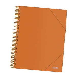 Dohe Carpeta con 40 Fundas Tamaño A4 - Tapa de Polipropileno Opaco de 800 Micras - Fundas Transparentes de 80 Micras - Espiral de Plastico de Color - 