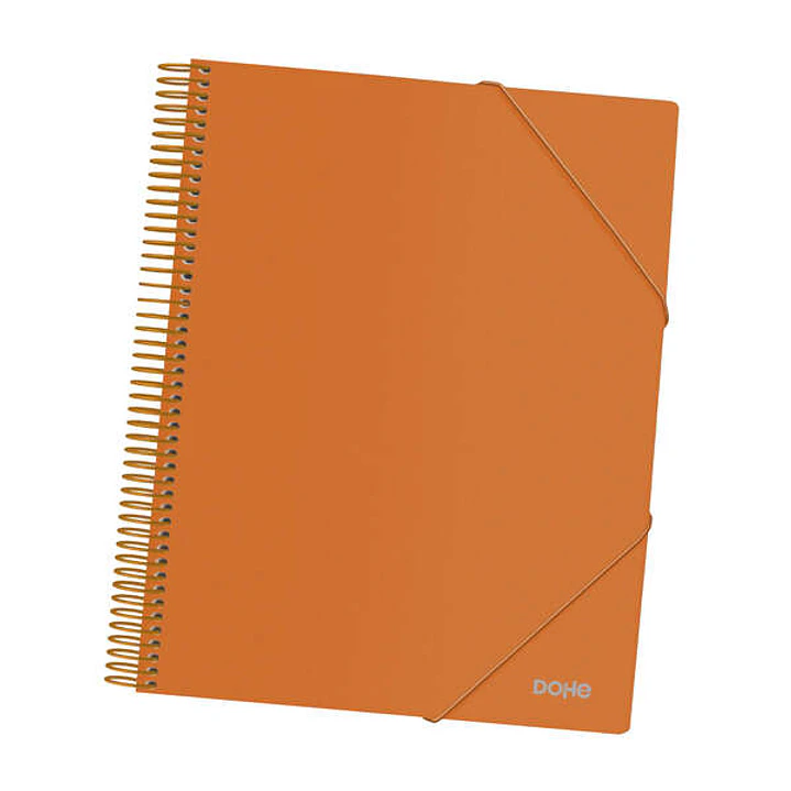 Dohe Carpeta con 40 Fundas Tamaño A4 - Tapa de Polipropileno Opaco de 800 Micras - Fundas Transparentes de 80 Micras - Espiral de Plastico de Color -  1