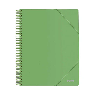 Dohe Carpeta con 40 Fundas Tamaño A4 - Tapa de Polipropileno Opaco de 800 Micras - Fundas Transparentes de 80 Micras - Espiral de Plastico de Color - 