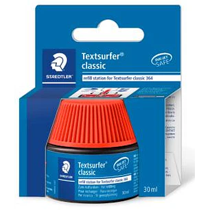 Staedtler Bote de Tinta para Recarga Marcador Textsurfer 364 - Capacidad 30ml - Color Rojo