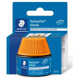 Staedtler Bote de Tinta para Recarga Marcador Textsurfer 364 - Capacidad 30ml - Color Naranja