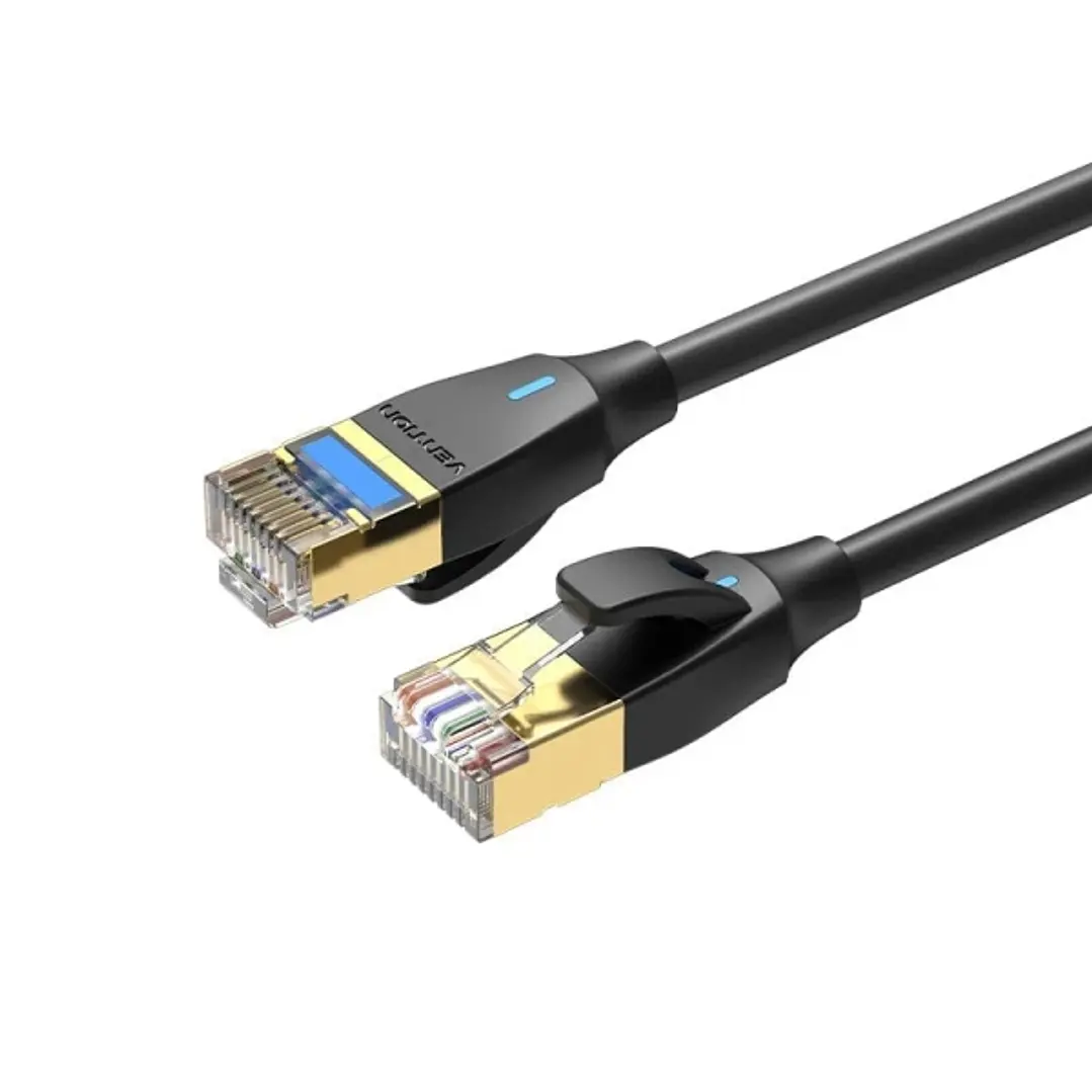 Vention Cable de Red Cat.8 SFTP - Longitud 5m - Velocidad hasta 40Gbps - 30AWG - Cubierta de PVC - Blindaje Multicapa - Conectores Chapados en Oro - C 1