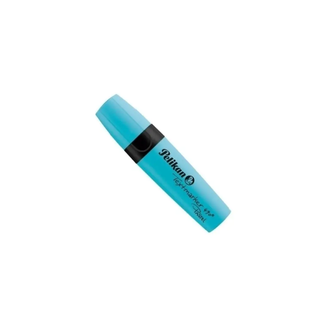 Pelikan Textmarker 490 Marcador Fluorescente - Ergonomico - Base de Agua - Punta Biselada con 3 Anchos de Trazo - Color Verde Agua 1