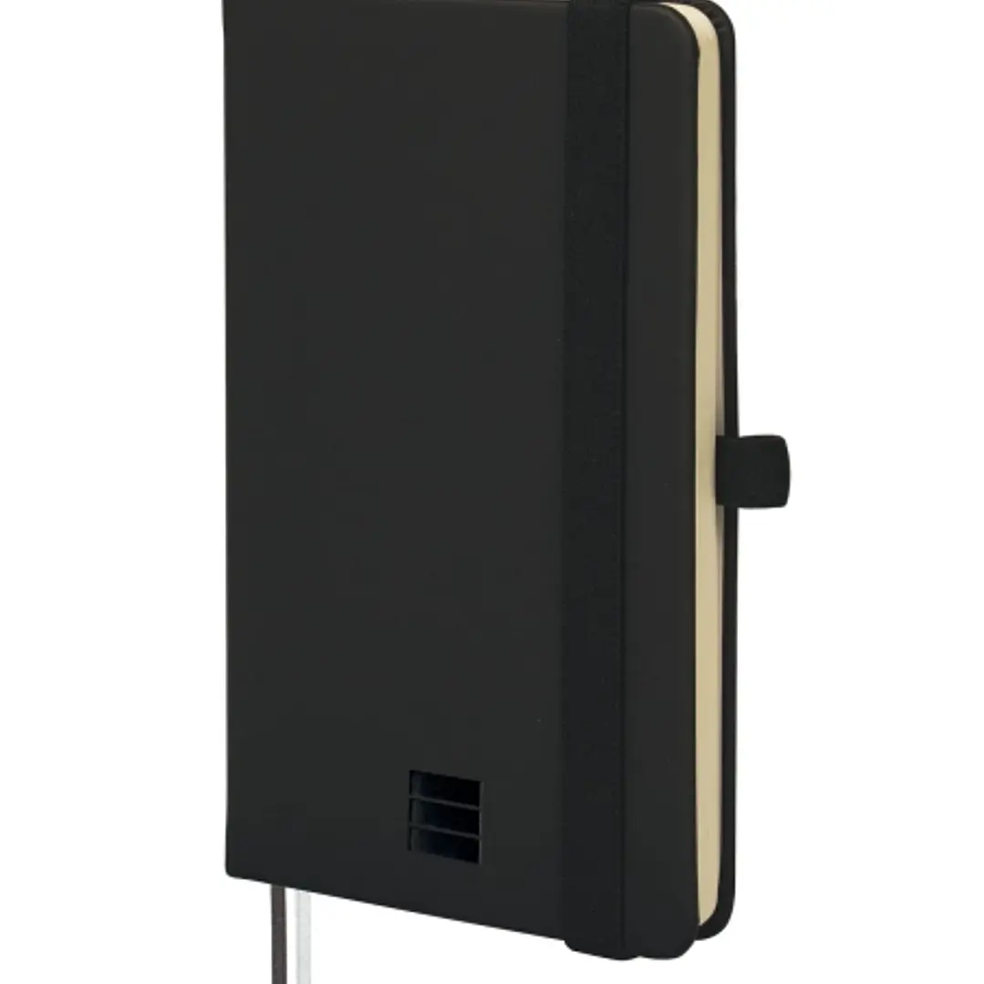 Finocam Nexo Cuaderno de Tapa Dura - 72 Hojas - 90x150mm - Rayado Horizontal - Papel Crema de 80g/m2 - Bolsillo Interior - Portaboligrafo - Hojas Micr 1