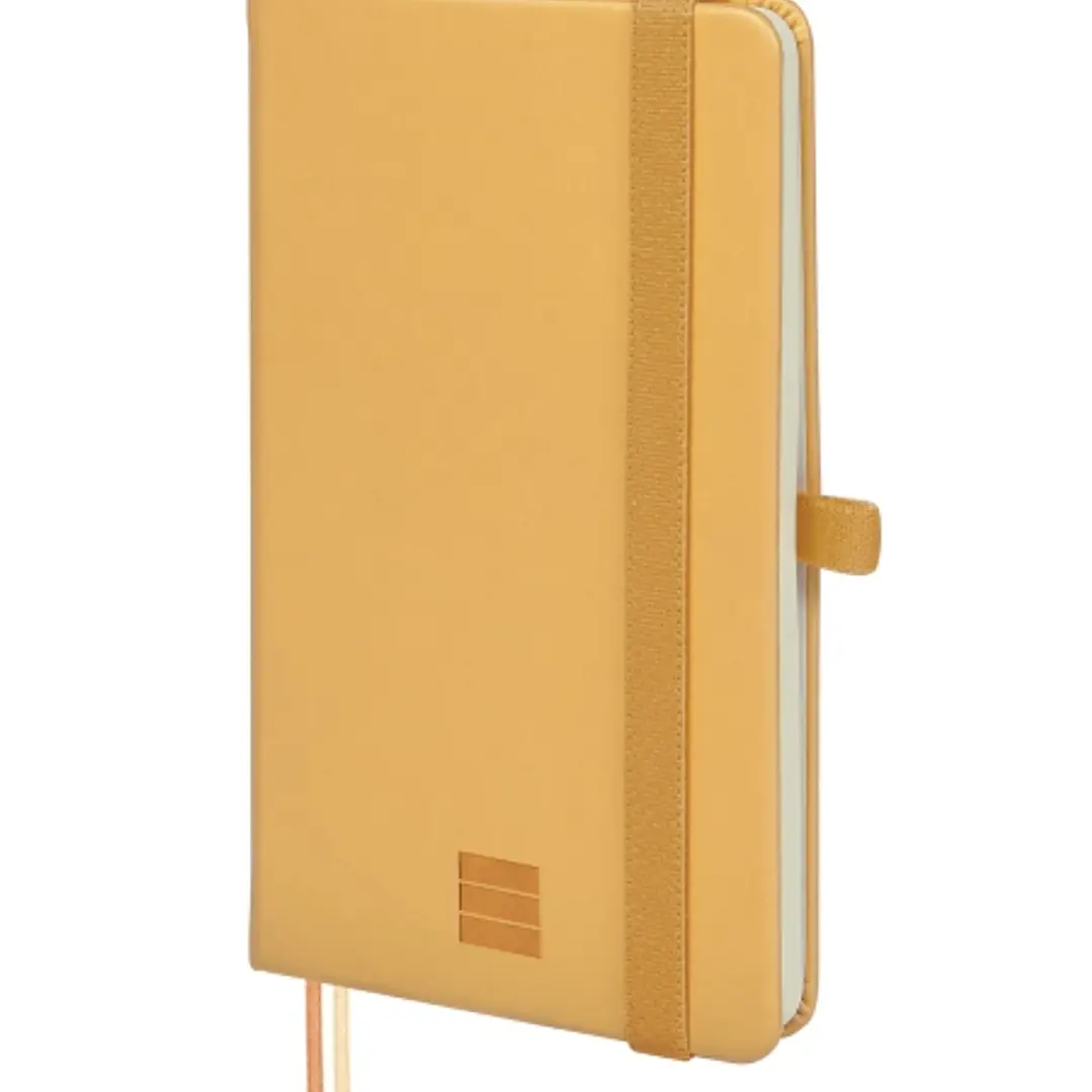 Finocam Nexo Cuaderno de Tapa Dura - 72 Hojas - 90x150mm - Papel Crema de 80g/m2 - Liso - Bolsillo Interior - Cierre con Goma - Hojas Microperforadas  1