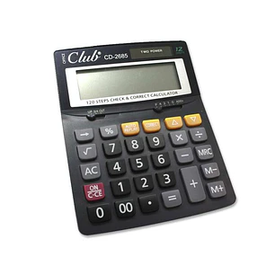 Ingraf CD-2685-12Rp Calculadora de 12 Digitos - Tecla de Borrado - 3 Teclas de Memoria - Doble Cero y Porcentaje - Suma Extragrande - Alimentacion Sol