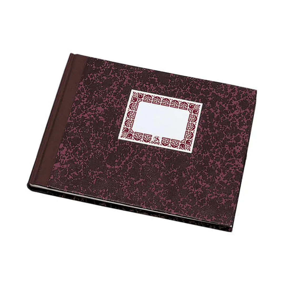 Dohe Cuaderno Cartone Modelo Caja de 100 Hojas - Cuarto Apaisado - Tapa en Tres Piezas con Lomera de Tela - Interior en Papel Offset de 70g/m2 - Cosid 1
