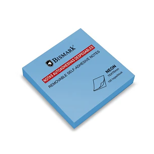 Bismark Bloc de 100 Notas Adhesivas 76x76mm - Color Azul Neon