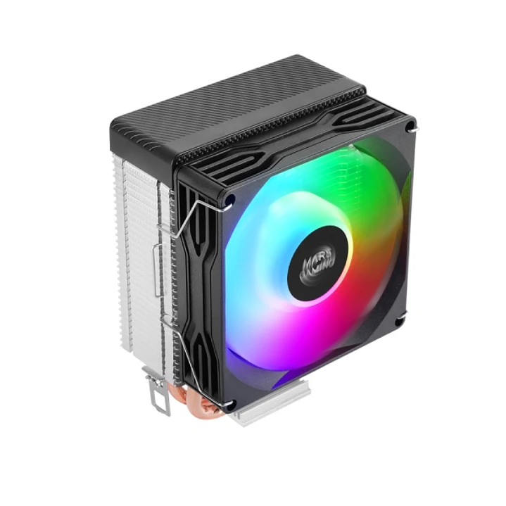 Mars Gaming MCPU-X2 Disipador CPU - Potencia TDP hasta 150W - 2 Tubos - Silencioso - Ventilador PWM FDB de 120mm - Incluye Accesorios - Iluminacion FR 1