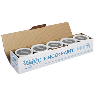 Jovi Bote de Pintura de Dedos - 125ml Pintura de Dedos - Colores Mezclables - Textura Gelatinosa - Lavable - sin Gluten Ni Alergenos - No Toxico - Est