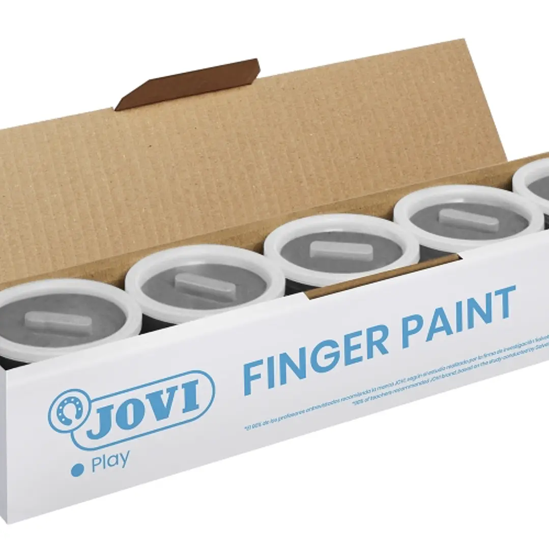 Jovi Bote de Pintura de Dedos - 125ml Pintura de Dedos - Colores Mezclables - Textura Gelatinosa - Lavable - sin Gluten Ni Alergenos - No Toxico - Est 1
