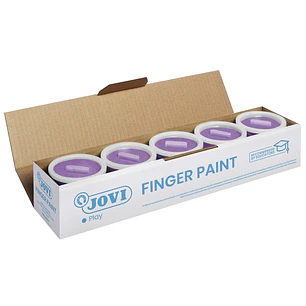 Jovi Bote de Pintura de Dedos - 125ml - Colores Mezclables - Textura Gelatinosa - Lavable - sin Gluten Ni Alergenos - No Toxico - Color Morado