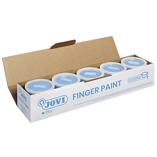 Jovi Bote de Pintura de Dedos - 125ml Pintura de Dedos - Colores Mezclables - Textura Gelatinosa - Lavable - sin Gluten Ni Alergenos - No Toxico - Est