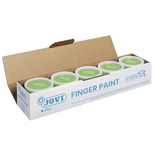 Jovi Bote de Pintura de Dedos - 125ml - Colores Mezclables - Textura Gelatinosa - Lavable - sin Gluten Ni Alergenos - No Toxico - Color Verde