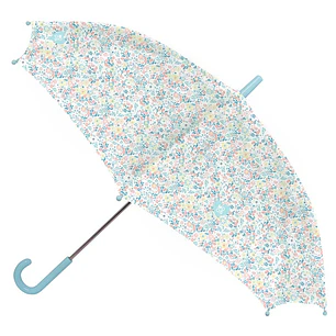 Safta Moos Fiori Paraguas Manual de 86cm - 8 Paneles - Asa y Punta de PVC - Poliester - Nervios de Acero de 8mm - Color Blanco