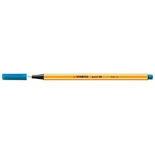 Stabilo Point 88 Rotulador de Punta Fina de Fibra - Trazo de 0.4 mm - Tinta con Base de Agua - Color Azul Turquesa