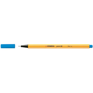 Stabilo Point 88 Rotulador de Punta Fina de Fibra - Trazo de 0.4 mm - Tinta con Base de Agua - Color Azul