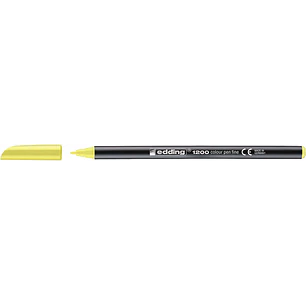 Edding 1200 Rotulador - Punta Redonda - Trazo 1mm - Tinta con Base de Agua - Color Amarillo Neon
