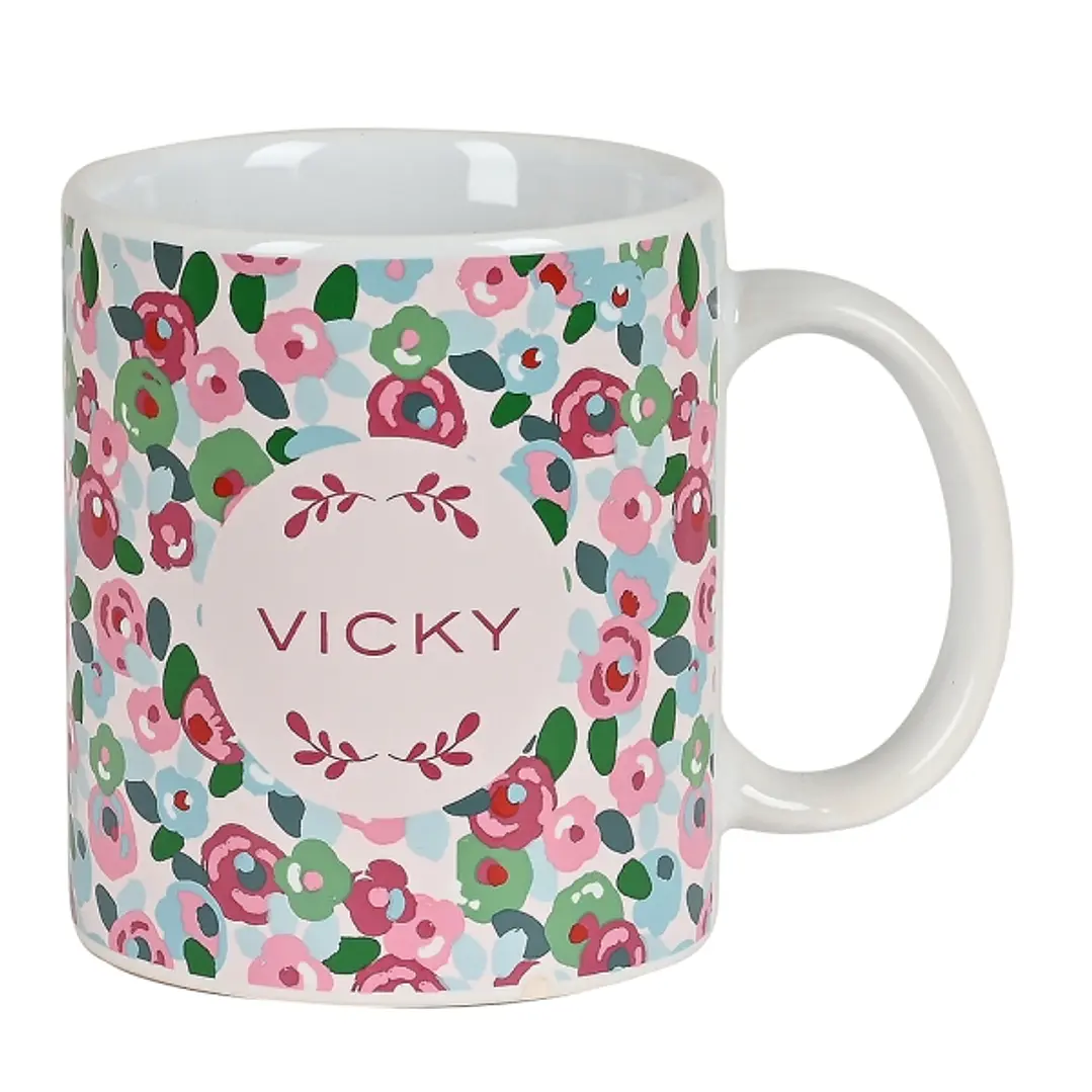 Safta Vmb Rosebloom Taza Ceramica de 350ml - Color Blanco 1