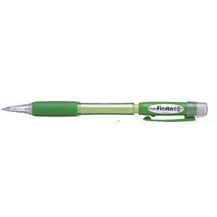 Pentel Fiesta II Portaminas HB 0.5mm con Goma - Incluye 2 Recargas - Grip de Goma - Diseño Ergonomico - Color Verde