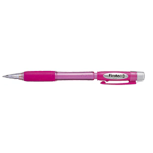 Pentel Fiesta II Portaminas HB 0.5mm con Goma - Incluye 2 Recargas - Grip de Goma - Diseño Ergonomico - Color Rosa