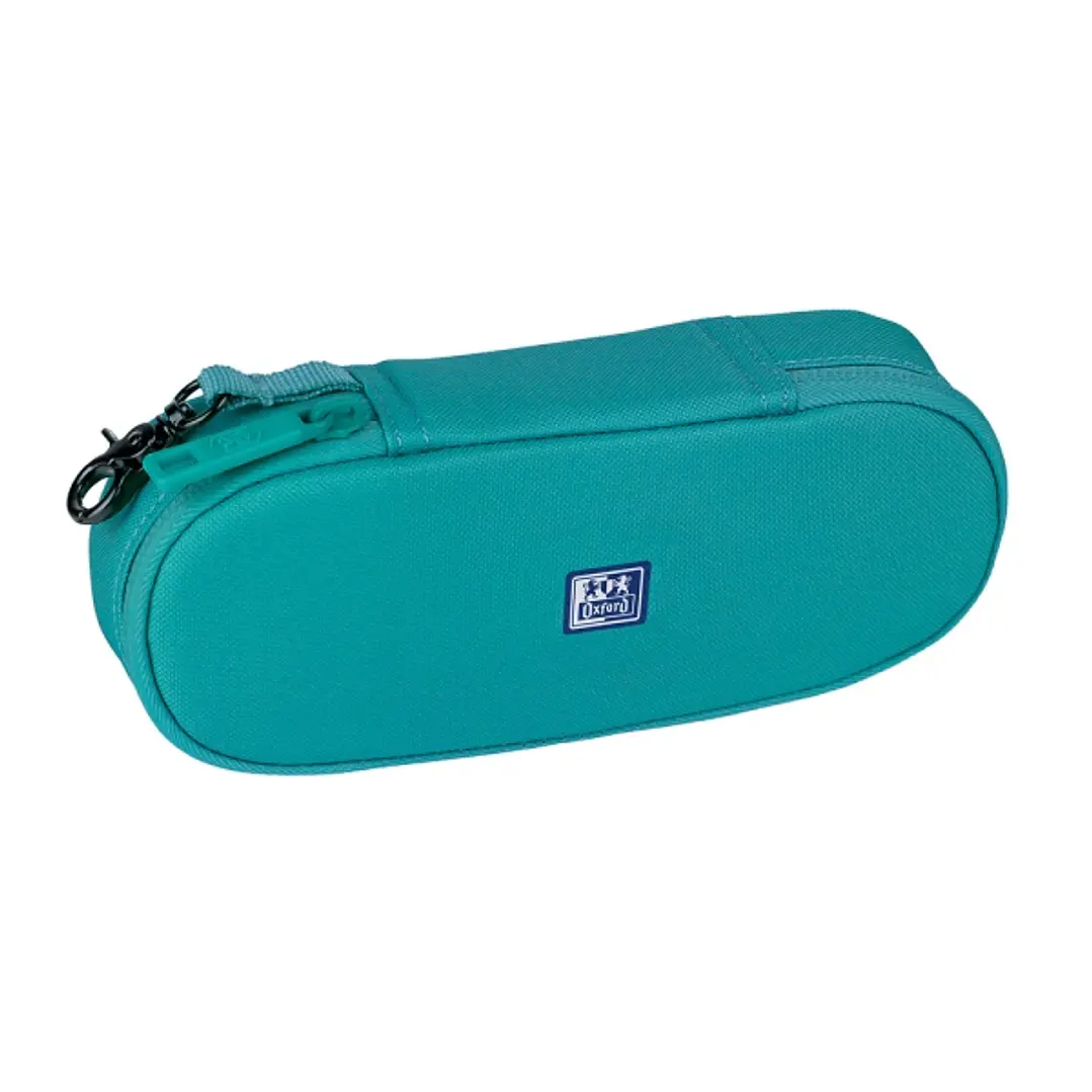 Oxford Kangoo B-Hook Estuche Cofre con Gancho - Bolsillo Interior con Malla - Goma Elastica para Cuadernos - Semirrigido - Color Aguamarina 1