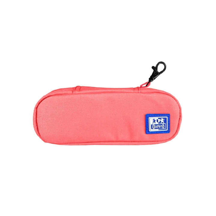 Oxford Kangoo B-Hook Estuche Cofre con Gancho - Bolsillo Interior con Malla - Goma Elastica para Cuadernos - Semirrigido - 21x8x4.8cm - Color Sandia 1