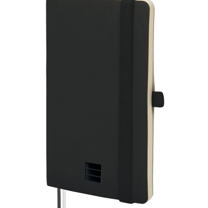 Finocam Nexo Cuaderno de Tapa Blanda - 72 Hojas - 90x150mm - Papel Crema de 80g/m2 - Bolsillo Interior - Cierre con Goma - Portaboligrafo - Hojas Micr 1