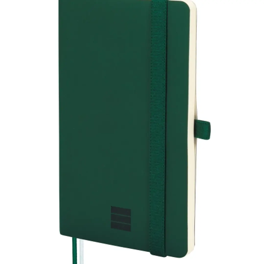 Finocam Nexo Cuaderno de Tapa Blanda - 72 Hojas - 90x150mm - Papel Crema de 80g/m2 - Liso - Bolsillo Interior - Cierre con Goma - Hojas Microperforada 1