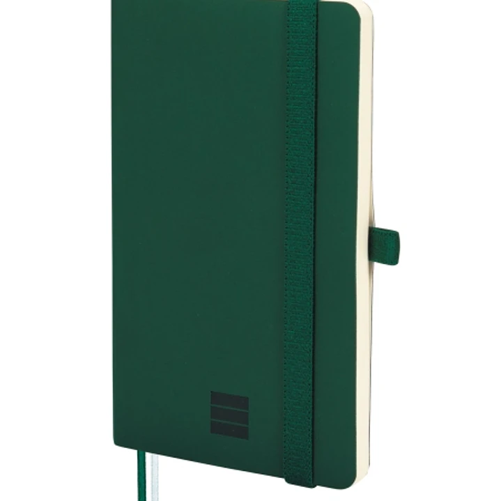 Finocam Nexo Cuaderno de Tapa Blanda - 72 Hojas - 90x150mm - Papel Crema de 80g/m2 - Liso - Bolsillo Interior - Cierre con Goma - Hojas Microperforada 1