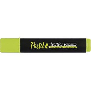Tratto Video Pastel Marcador Fluorescente - Punta Biselada - Tinta al Agua - Secado Rapido - Color Verde Aguacate