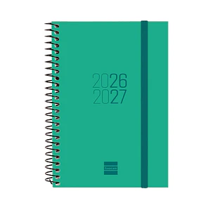 Finocam Espir Agenda Escolar 26/27 en Catalan - Semana Vista Horizontal - Formato E8 - 120x171mm - Tapas de Polipropileno - Papel de 80g/m2 - Espiral 
