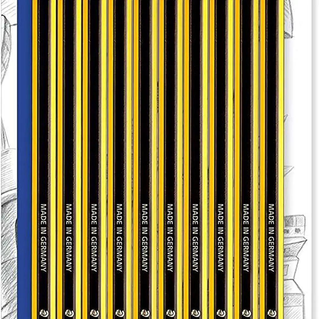Staedtler Noris 120 Pack de 10 Lapices de Grafito Hexagonales HB - Resistencia a la Rotura - Madera de Bosques Sostenibles 1