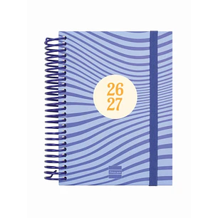Finocam Diva Agenda Escolar 26/27 en Catalan - 1 Dia por Pagina - Formato 8º - 120x164mm - Tapas de Carton Forrado - Papel de 80g/m2 - Espiral - Esqui