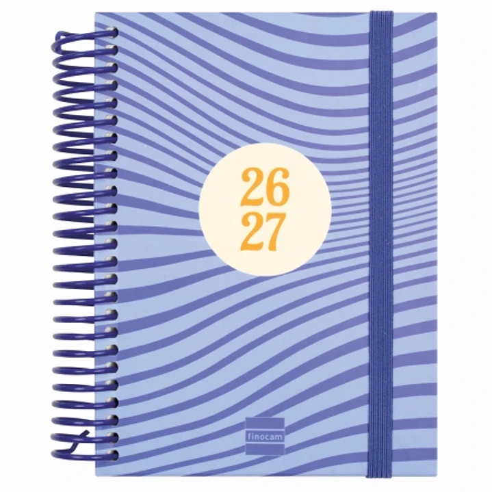 Finocam Diva Agenda Escolar 26/27 en Catalan - 1 Dia por Pagina - Formato 8º - 120x164mm - Tapas de Carton Forrado - Papel de 80g/m2 - Espiral - Esqui 1