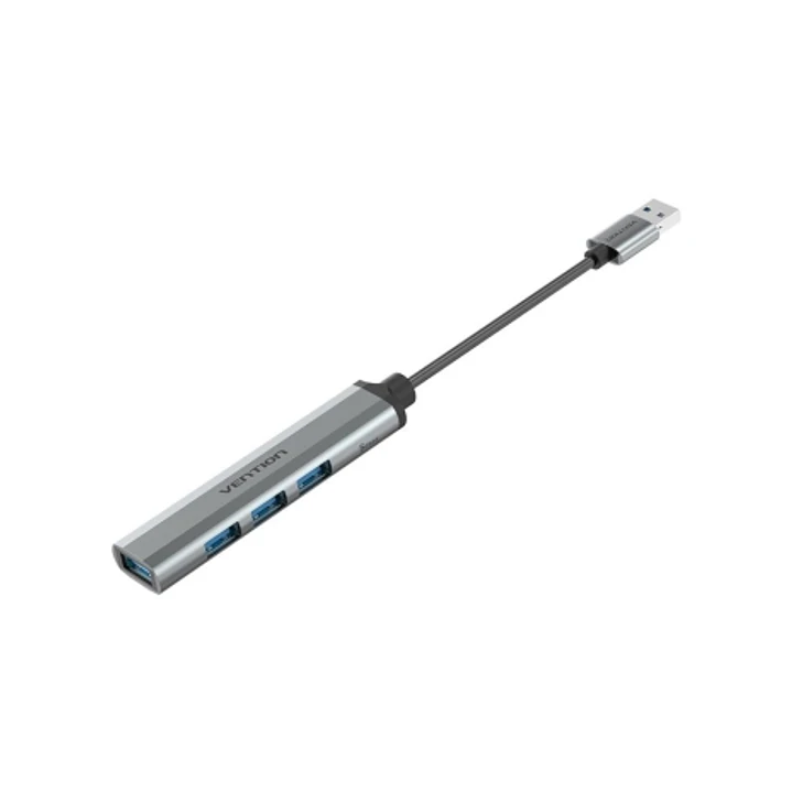 Vention Mini Hub USB 4 en 1 - Cable USB-A de 15cm - 4xUSB-A - Velocidad hasta 5Gbps - Color Gris 1