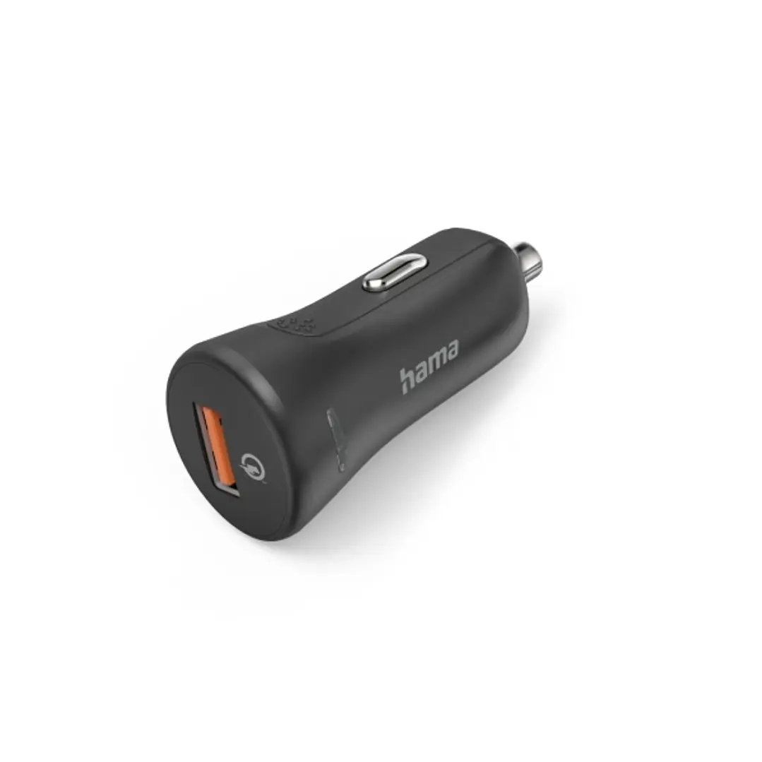 Hama Cargador de Coche 19.5W - USB-A - Pantalla LED - Qualcomm 3.0 - Color Negro 1