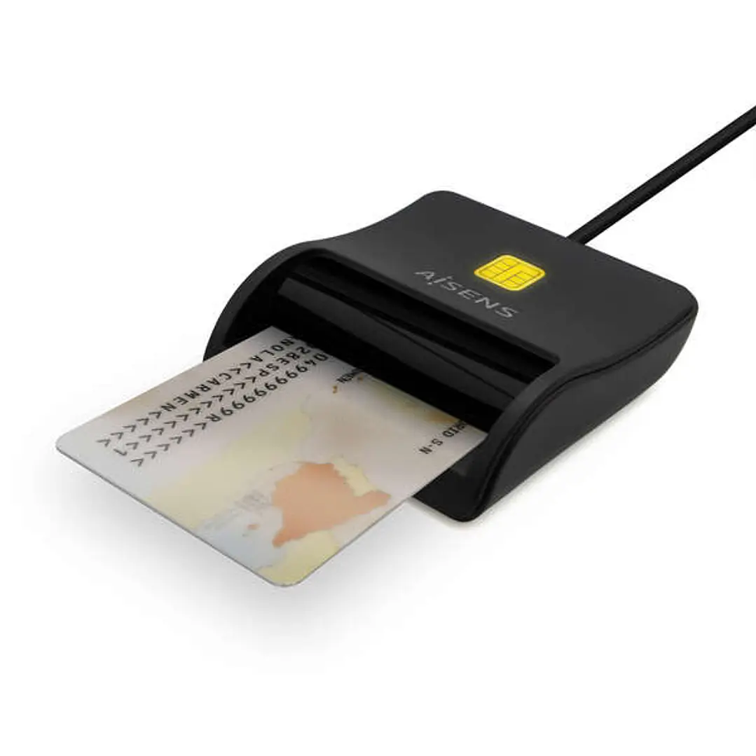 Aisens Lector de Tarjeta Inteligente DNI USB-C - Color Negro 1