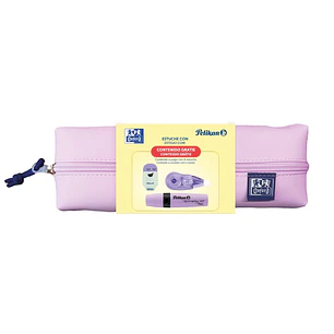 Oxford Kangoo Live and Go Estuche Rectangular Mediano - Incluye Material Escolar en Colores a Juego - Goma de Borrar - Cinta Correctora - Marcador - 2