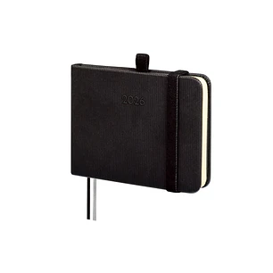 Finocam Minimal Textura Agenda en Catalan - Anual 2026 - Tapa Dura - Cierre con Goma Elastica - Formato M0 - 108x16x77mm - Semana Vista en Vertical - 