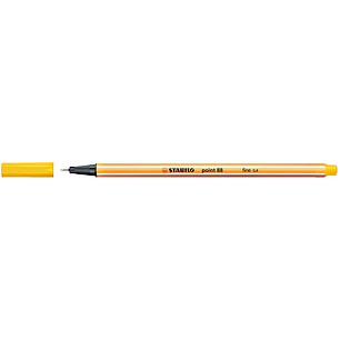 Stabilo Point 88 Rotulador de Punta Fina de Fibra - Trazo de 0.4 mm - Tinta con Base de Agua - Color Amarillo