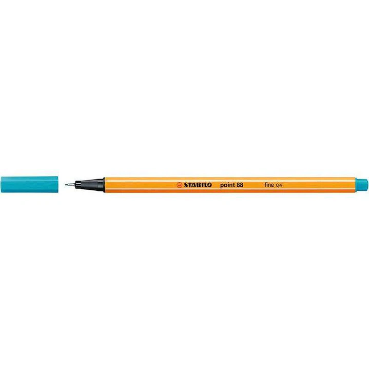 Stabilo Point 88 Rotulador de Punta Fina de Fibra - Trazo de 0.4 mm - Tinta con Base de Agua - Color Azul Claro 1