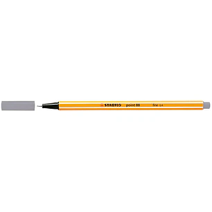 Stabilo Point 88 Rotulador de Punta Fina de Fibra - Trazo de 0.4 mm - Tinta con Base de Agua - Color Gris Oscuro