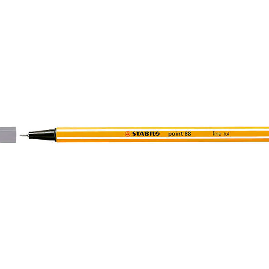 Stabilo Point 88 Rotulador de Punta Fina de Fibra - Trazo de 0.4 mm - Tinta con Base de Agua - Color Gris Oscuro 1