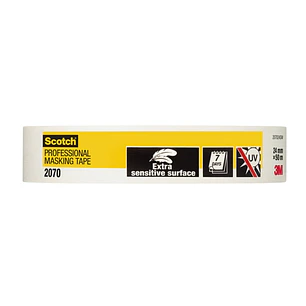 3M Cinta de Enmascarar para Superficies Delicadas - 25mm x 50m - Color Blanco