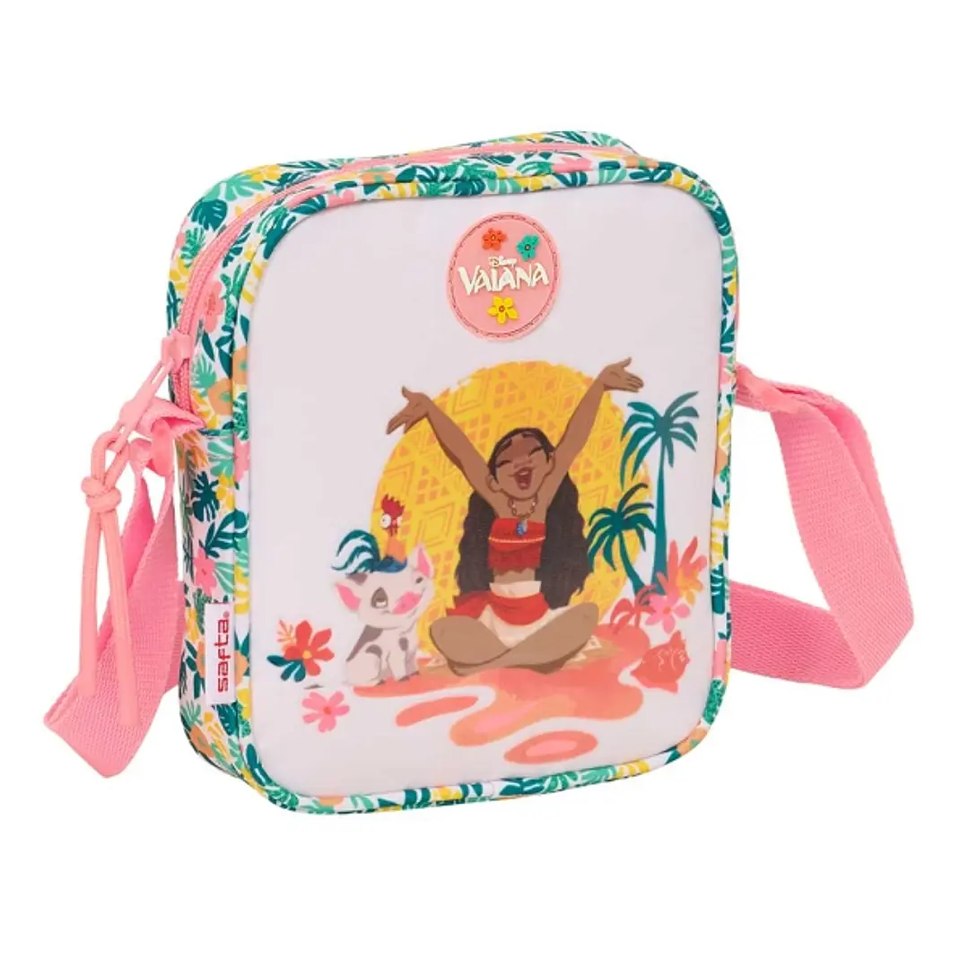 Safta Vaiana Bolsito con Bandolera - 1L - Ideal para Uso Diario - 160x40x180mm - Color Verde 1